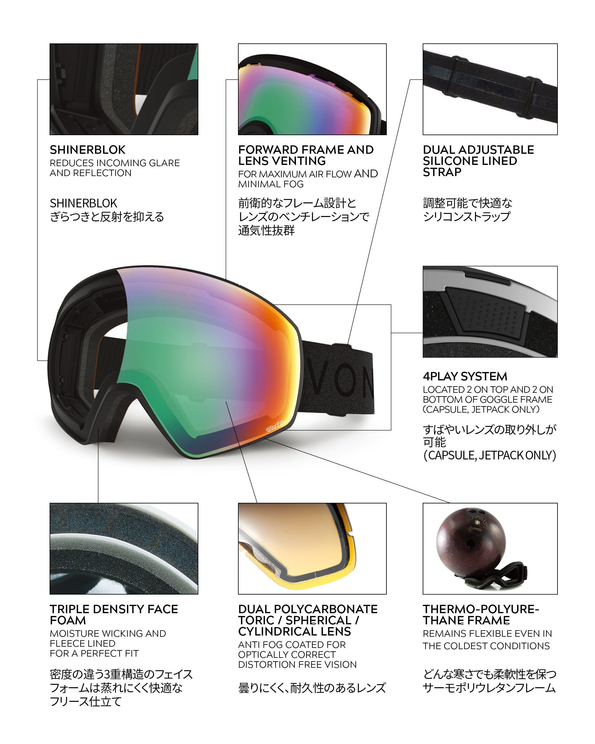 Amazon | [VonZipper] (ボンジッパー) 2024 メンズ MACH VFS ゴーグル